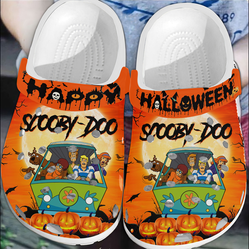 colorful scooby doo happy halloween orange clogs shop now for a special price! oprz0