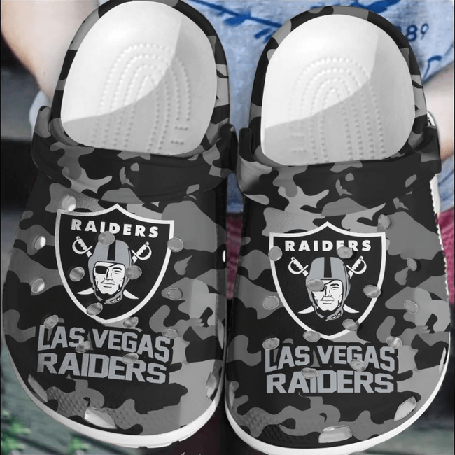 cool design of clogs las vegas raiders sport unisex sandals size 10 easy to take on and take off! vq77s