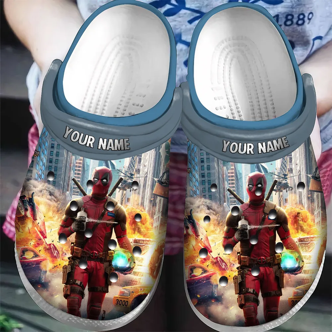 customized lightweight and non slip clogs marvel deadpool unisex clogs perfect for outdoor play! jwbva