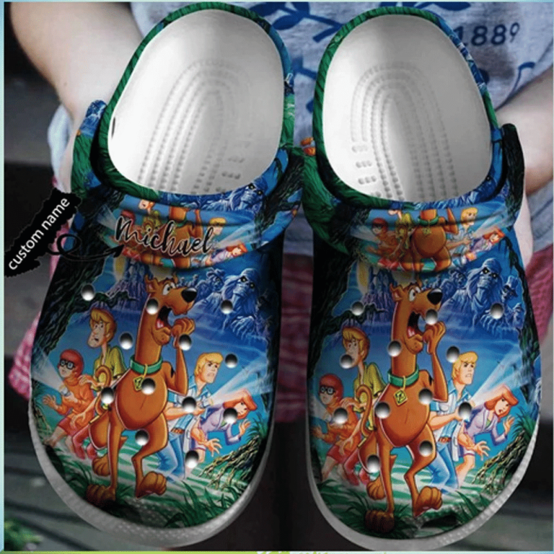 customized scooby doo cartoon lightweight and durable clogs cute and safe for outdoor walking! qusyp