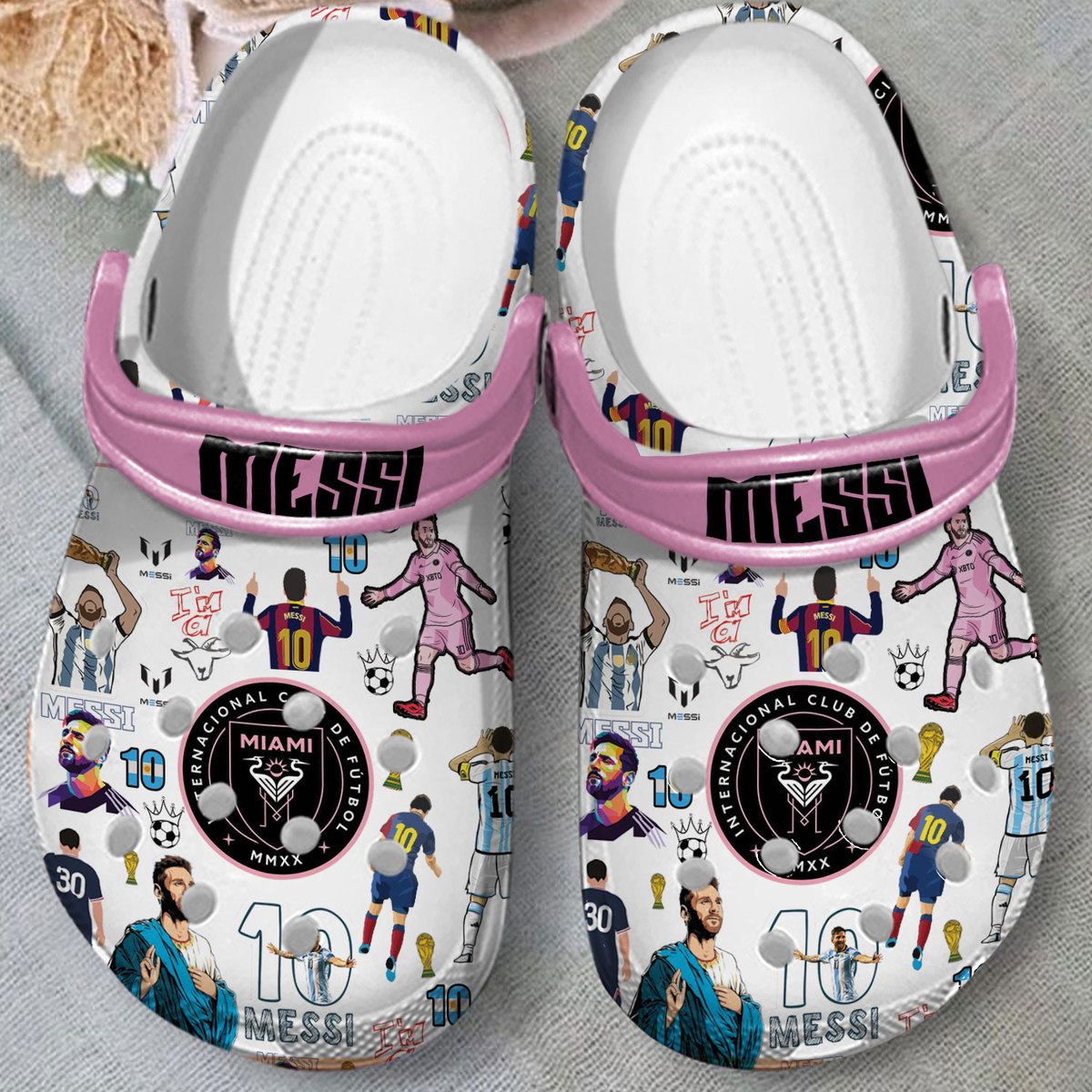 exclusive clogs lionel messi the goat inter miami unisex clogs perfect gift for football fans 8vta1