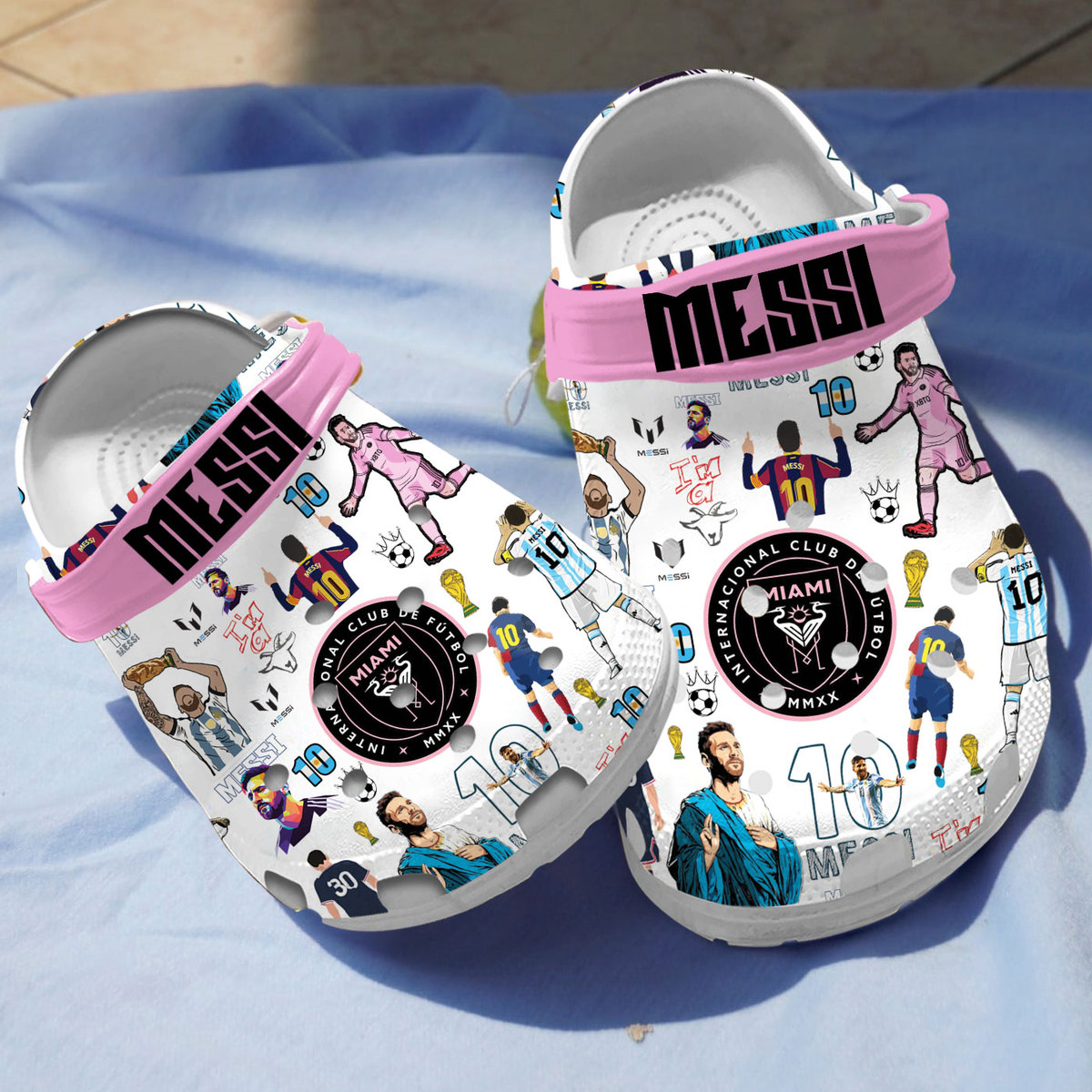 exclusive clogs lionel messi the goat inter miami unisex clogs perfect gift for football fans nmjkc