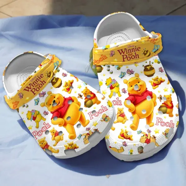 fashionable and lightweight winnie the pooh classic clogs easy to take on and take off 7utkt