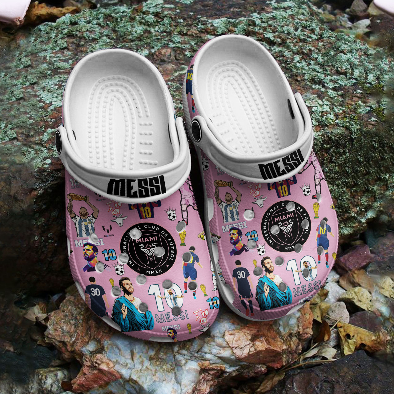 fuzzy and lightweight lionel messi the goat inter miami unisex pink clogs the best gift idea for fans of messi 9kidv