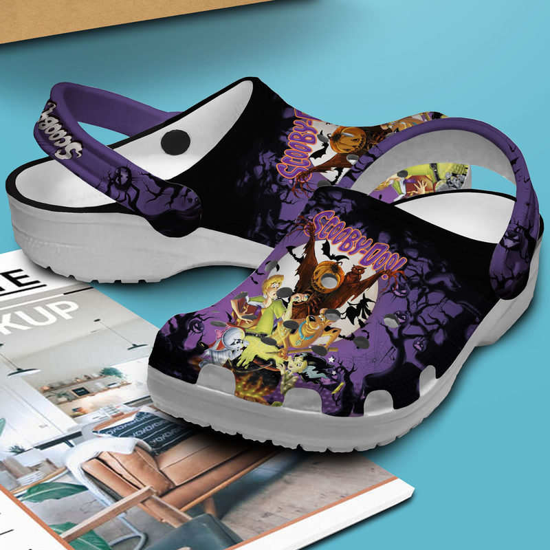 good looking and comfortable scooby doo halloween night unisex violet clogs shop now! jpm8s