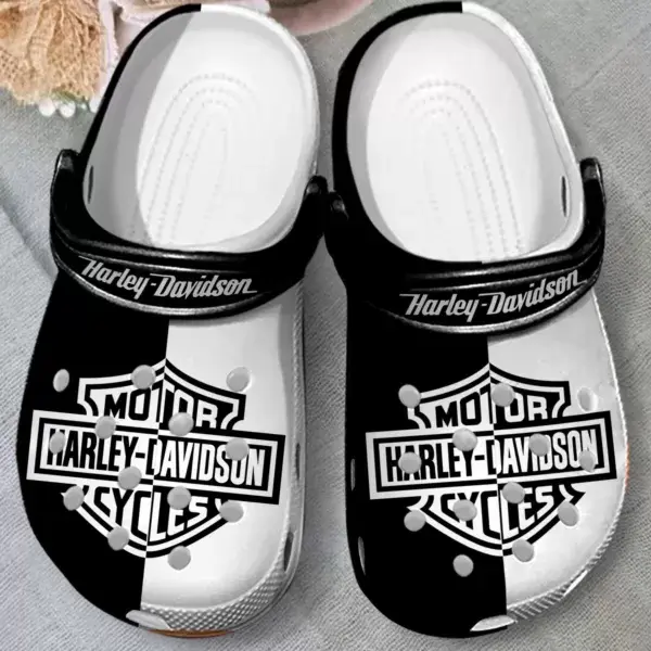 harley davidson black and white classic clogs fun and safe for outdoor play d4kl0
