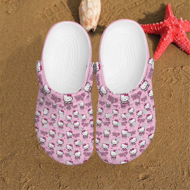 hello kitty cartoon classic pink clogs perfect for outdoor play! rwycl