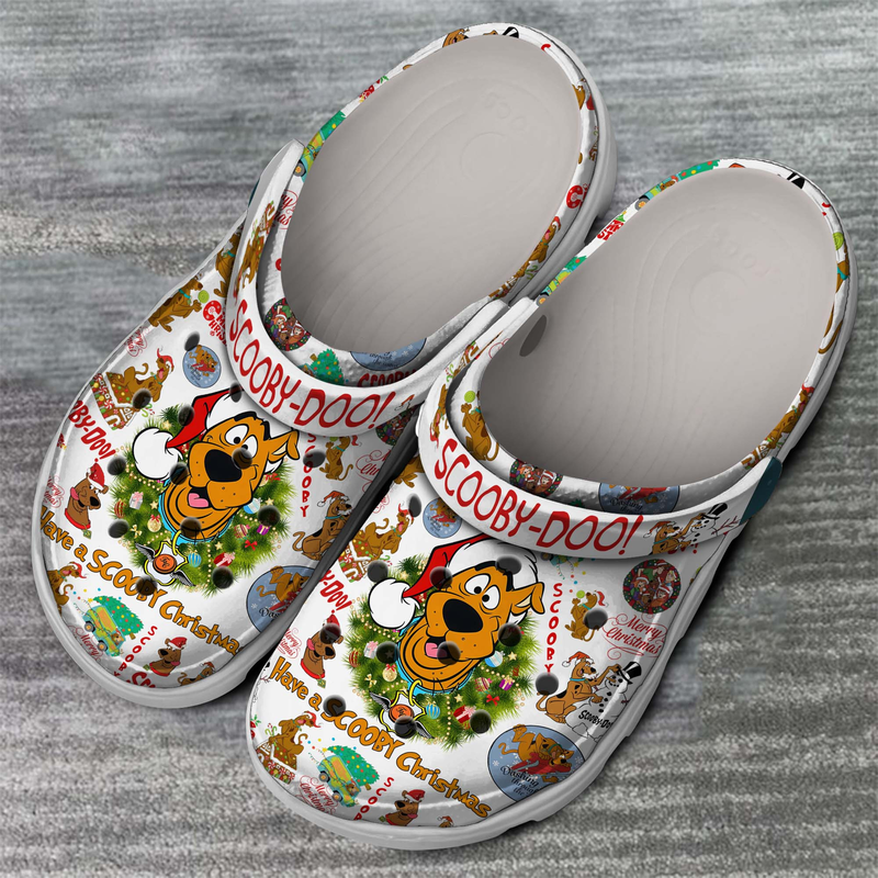 non slip and lightweight scooby doo christmas white unisex clogs shipping worldwide kkwzq