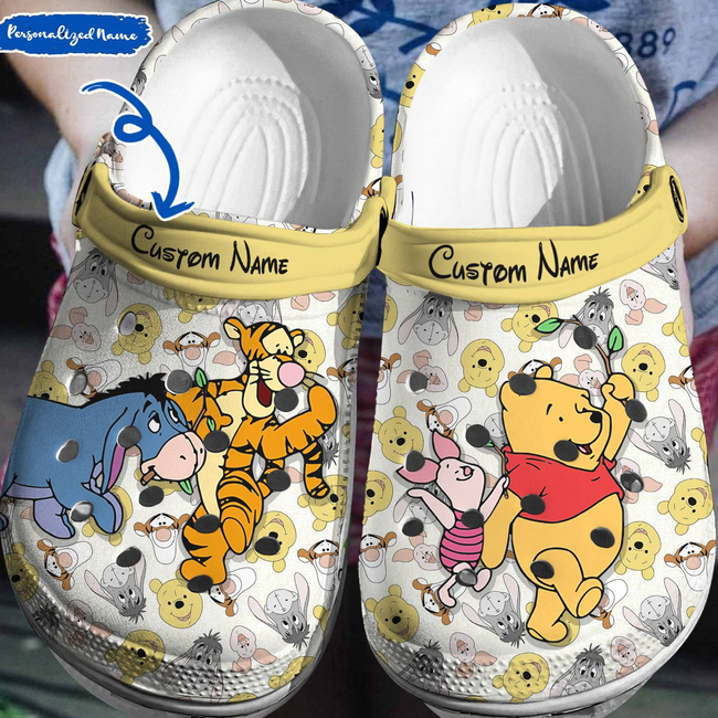 personalized disney clogs winnie the pooh and cute friends sandals dedicated support service! 9hawg