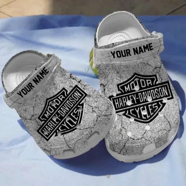 personalized harley davidson grey classic clogs fun and safe for outdoor play drmrt