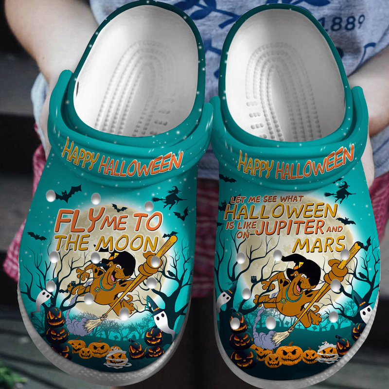 rare design clogs funny scooby doo halloween blue classic clogs easy to clean clogs skm3l
