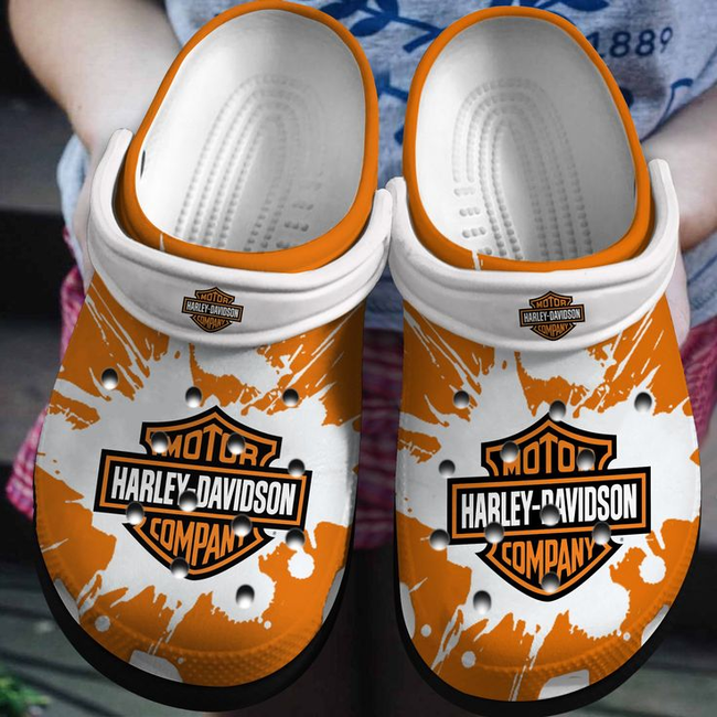 soft and lightweight harley davidson orange clogs unique and safe for outdoor play fi42r