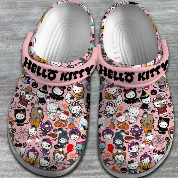 soft and lightweight hello kitty special pattern halloween pink clogs f2axv