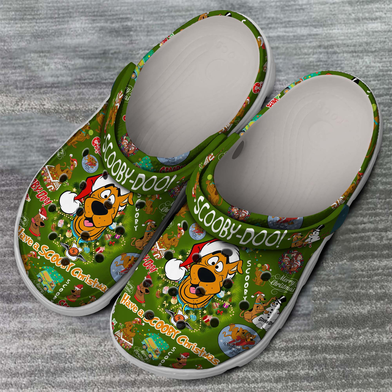 special christmas clogs scooby doo unisex green clogs must have footwear for supreme comfort znon7