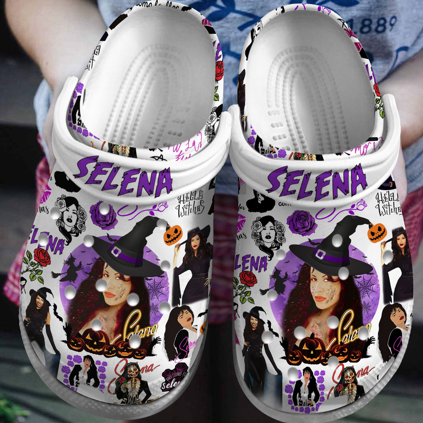 special design of singer selena halloween classic clogs size 10 easy to clean and quick to dry cemh6