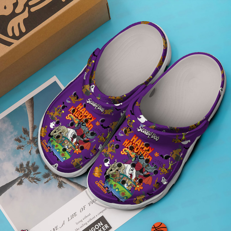 stylish and lightweight scooby doo happy halloween purple classic clogs suitable footwear for both men and women 8fkwt