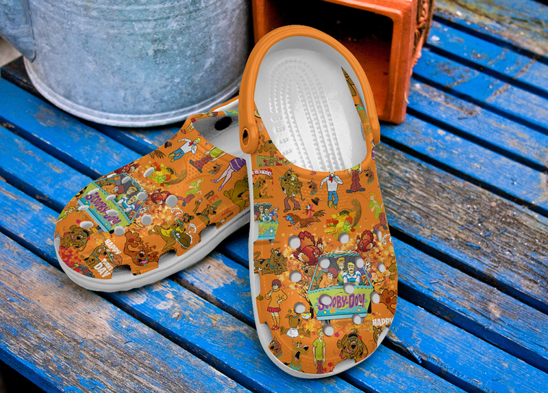 unique scooby doo happy turkey day orange classic clogs easy to clean clogs 81bix