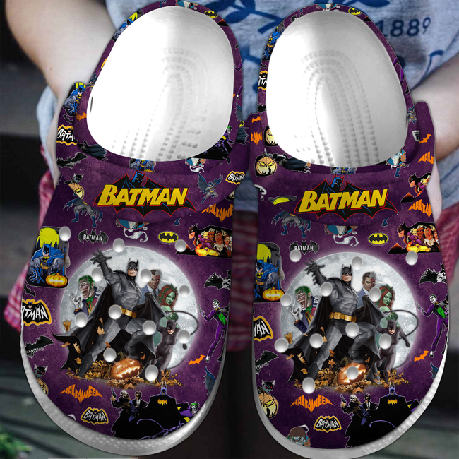 upgrade your halloween costume with our batman halloween night purple clogs perfect for men and women 4iwwp