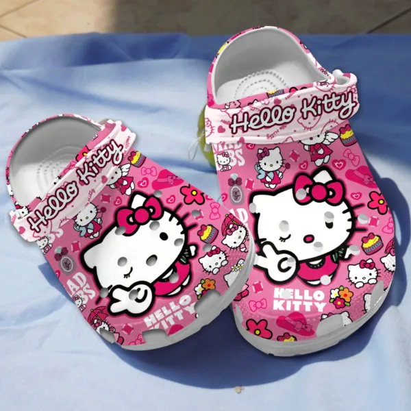 water resistant and comfortable clogs hello kitty cartoon pink clogs perfect for men and women! oghq2