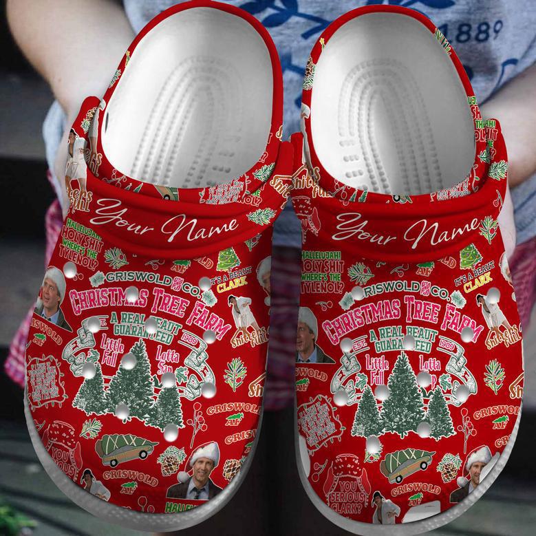 Customized Red National Lampoons Movie Clogs Christmas Tree Clogs, Buy More Save More