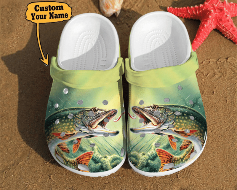 Customized Stunning Fishing Trout Clogs, Drain Water And Debris When Kickin’ Around In Wet Conditions