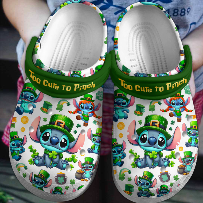 adorable disney stitch st. happy patricks day classic clogs available sizes for kids and adults zeuvc