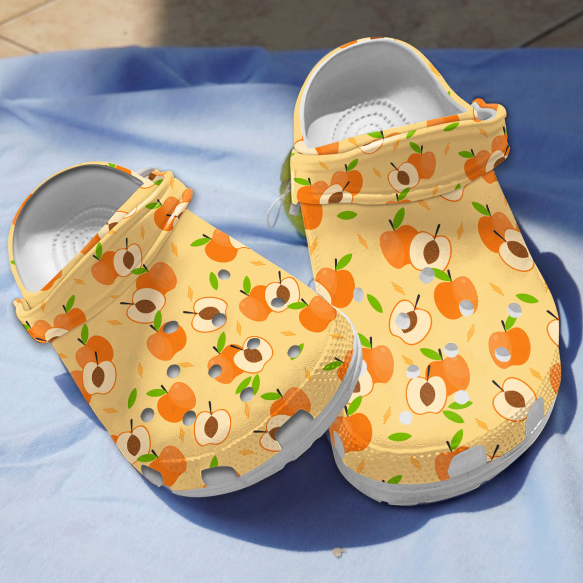 cute pattern apricot orange clogs for kids and adults shop now for the best price avd2t