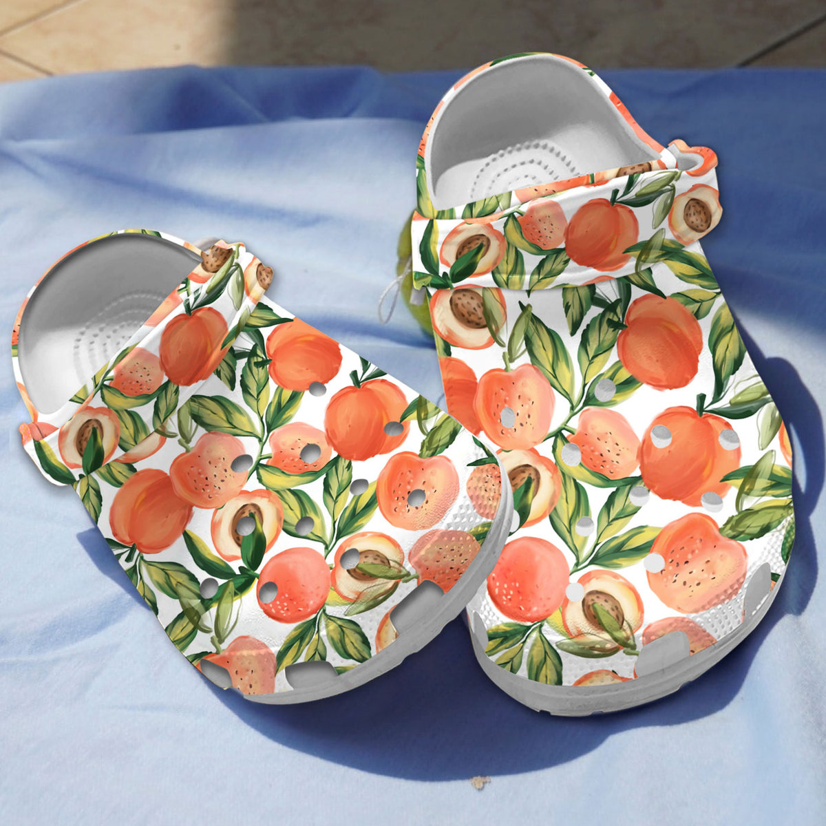 eye catching design of apricot fruit clogs cute gift for fruit lovers 7rwod