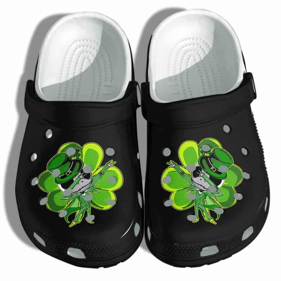 funny st.patricks day jack skellington unisex clogs size 9 buy more save more v4o7s