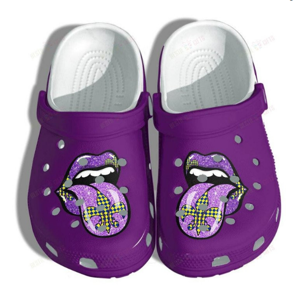 exclusive clogs purple lips mardi gras classic clogs comfortable %26 lightweight for daily walking x39bb