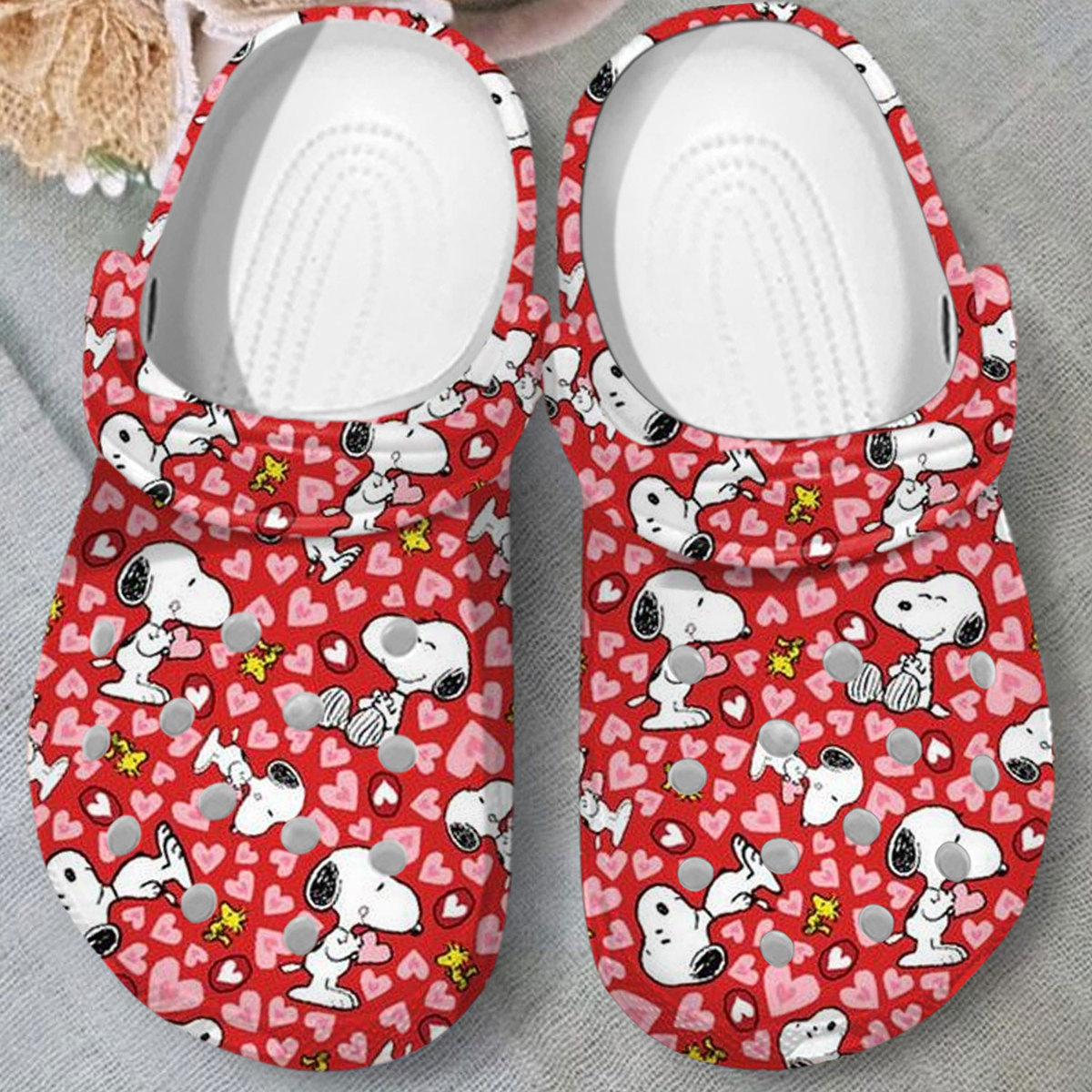 breathable and water resistant snoopy red clogs express shipping available nmqar