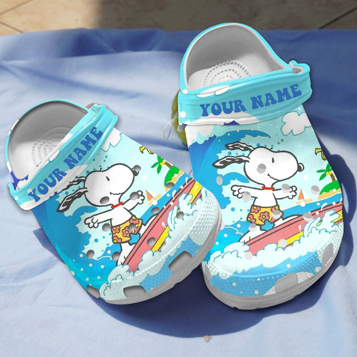  comfortable and water resistant customized snoopy blue clogs easy to clean and fast to dry 8fdzt