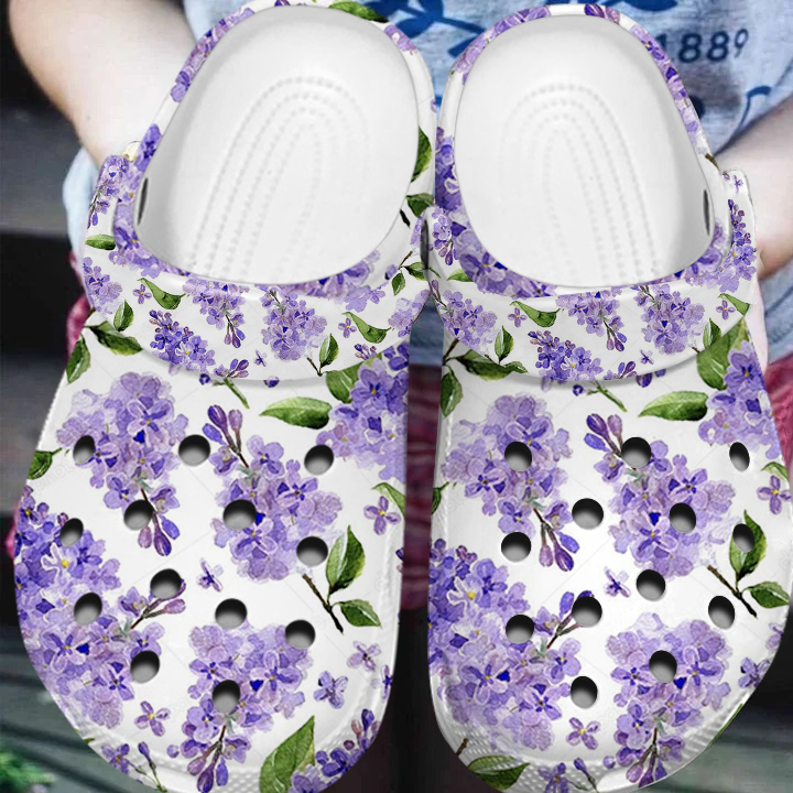 3d printed and lined lilac white clogs perfect for outdoor activity hznoh