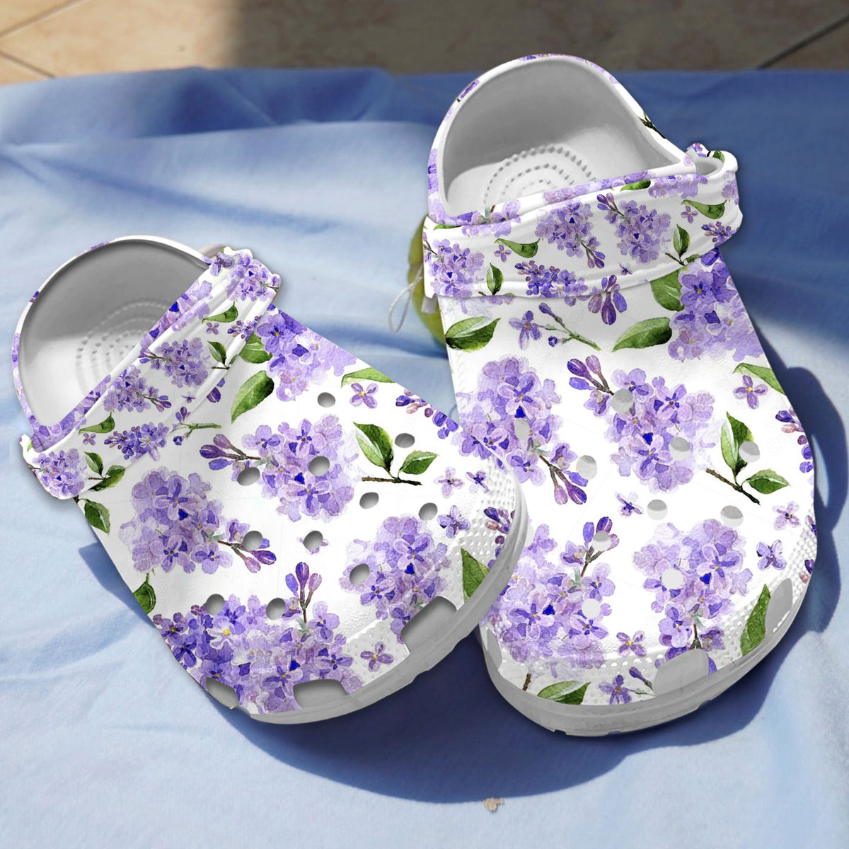 3d printed and lined lilac white clogs perfect for outdoor activity qmagg