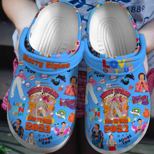 3d printed and new harry styles blue clogs suitable for outdoor walking mtu5u