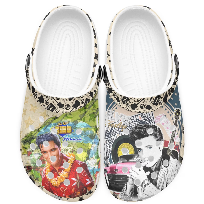 3d printed and rare elvis presley colorful clogs perfect footwear for men and women epbdd