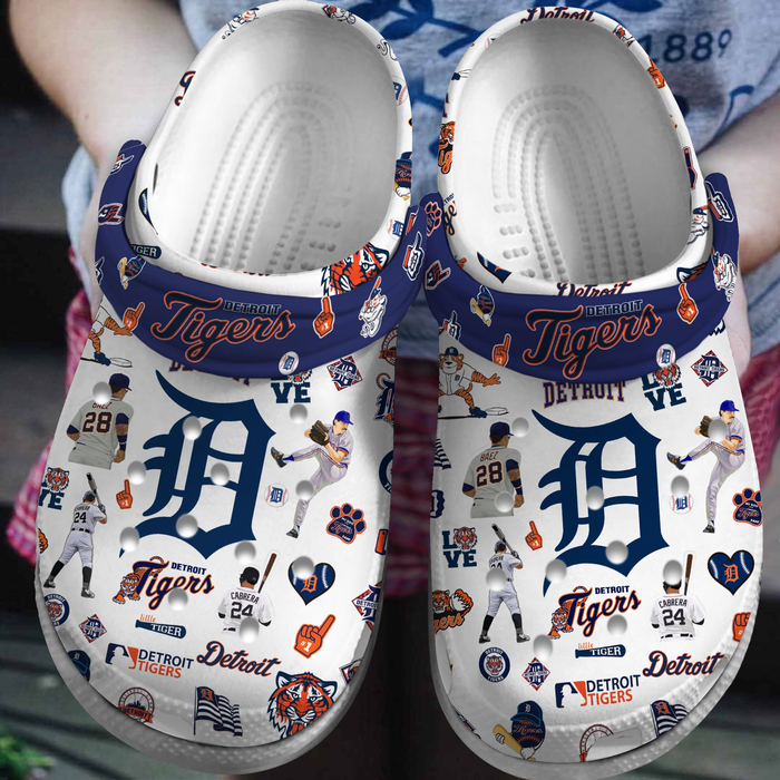 3d printed and safety detriot tigers white clogs perfect for outdoor activity osdob