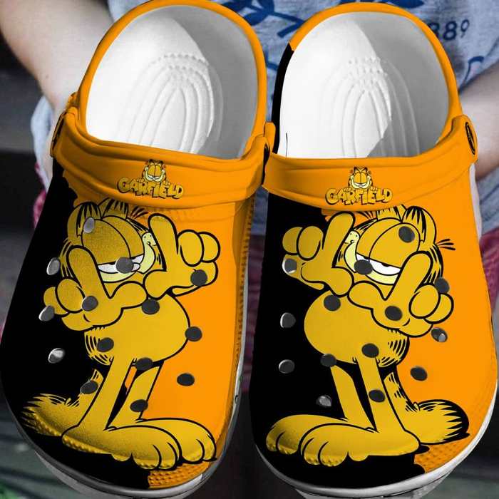 3d printed and special orange garfield clogs clogs for men and women lightweight outsole y5idy
