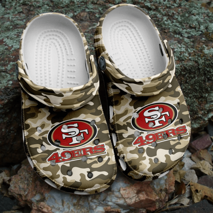 3d printed and special san francisco 49ers clogs suitable for outdoor walking ofwpr