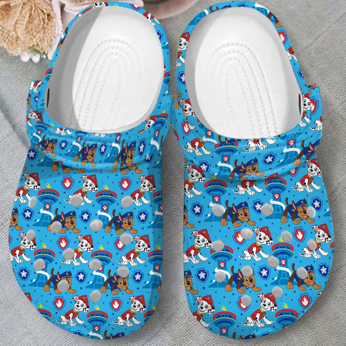 breathable and fluffy paw patrol blue clogs perfect footwear for family ysfk0