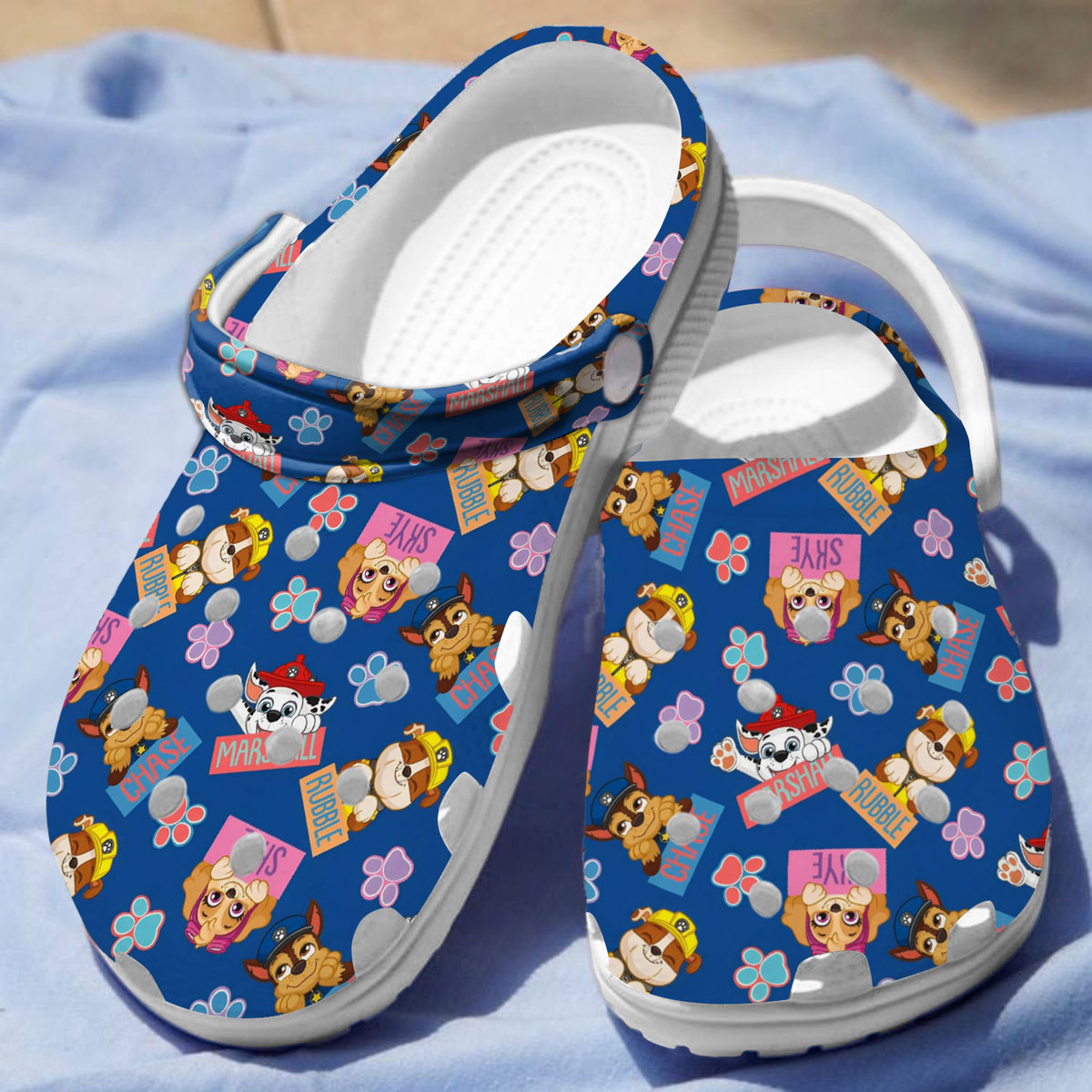 breathable and safety paw patrol blue clogs suitable for outdoor walking kua4q