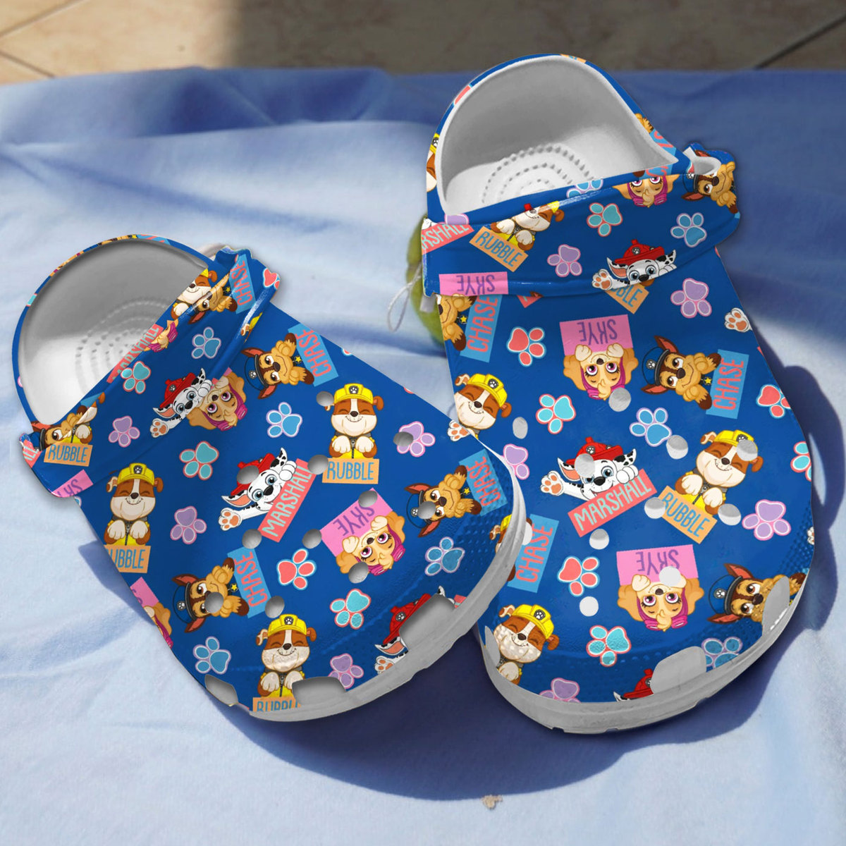 breathable and safety paw patrol blue clogs suitable for outdoor walking x4pxn