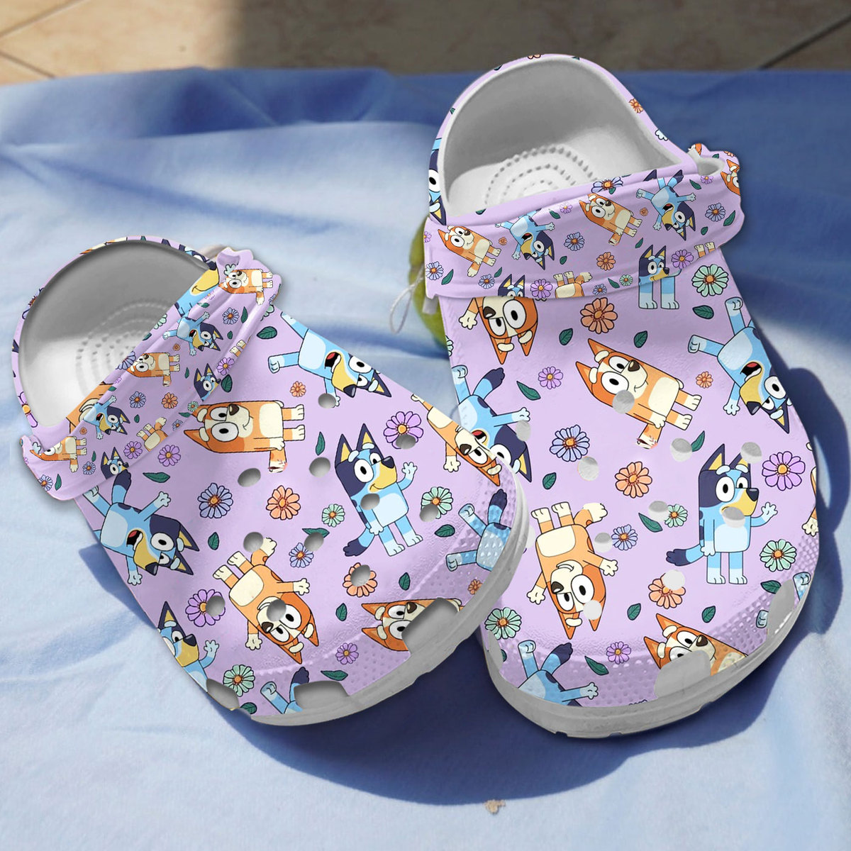 breathable and water resistant bluey purple clogs perfect footwear for family wfyui