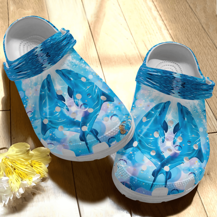 comfortable and fluffy dolphin colorful clogs funny and stylish for outdoor walking k3uhp