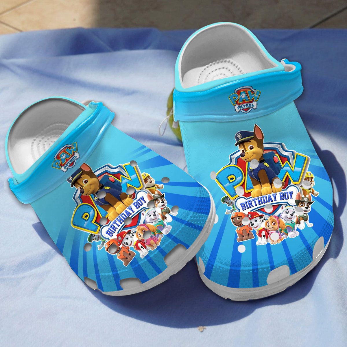 comfortable and non slip paw patrol blue clogs suitable for outdoor walking ogljq