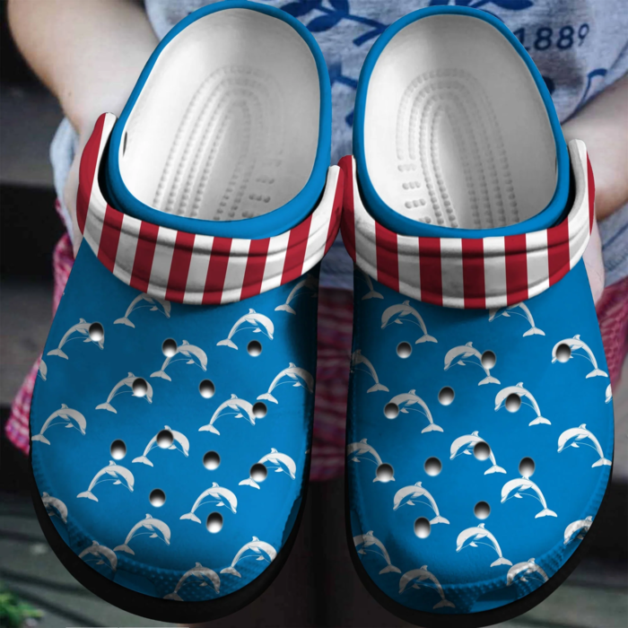 comfortable and safety dolphin blue clogs funny and stylish for outdoor walking ll20f