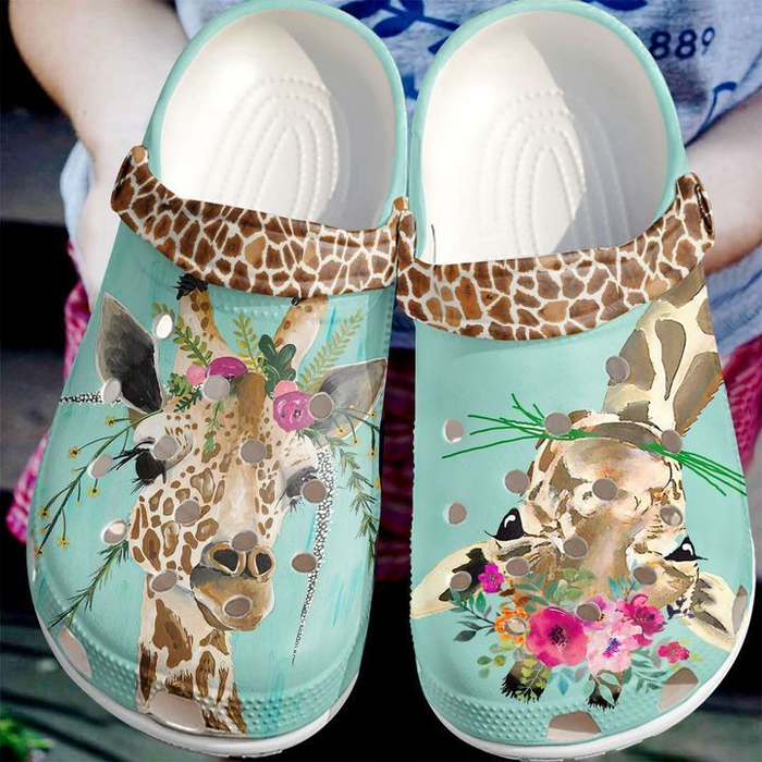 comfortable and soft giraffe clogs perfect for outdoor activity 8byea