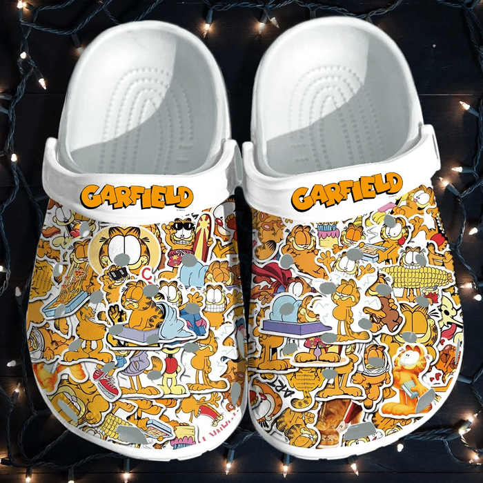 fuzzy and fluffy garfield colorful clogs brighten up your day fkkyu