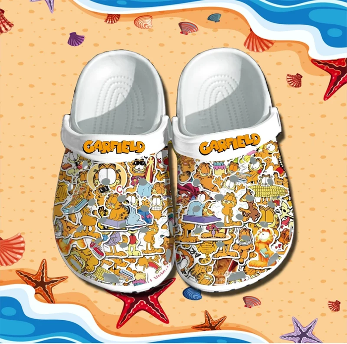 fuzzy and fluffy garfield colorful clogs brighten up your day t8dnb