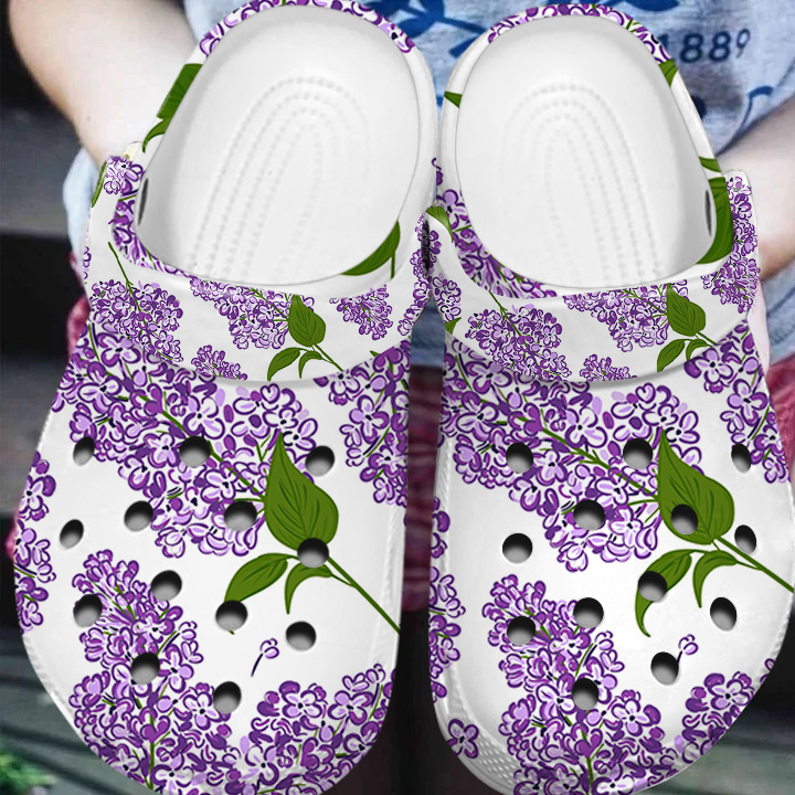 fuzzy and personalized lilac white clogs perfect footwear for men and women z8ujm